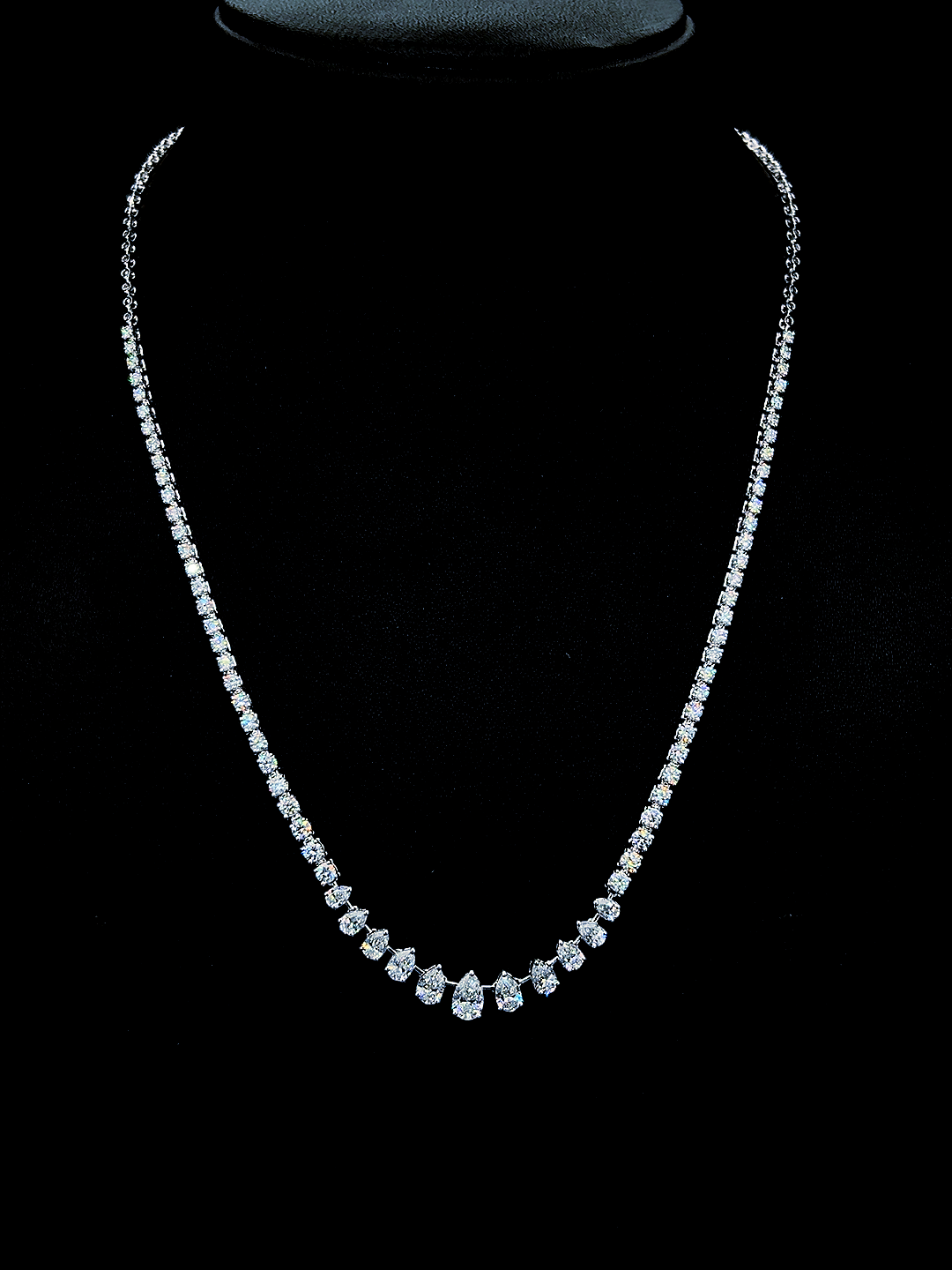 Pear Shape Diamond Necklace