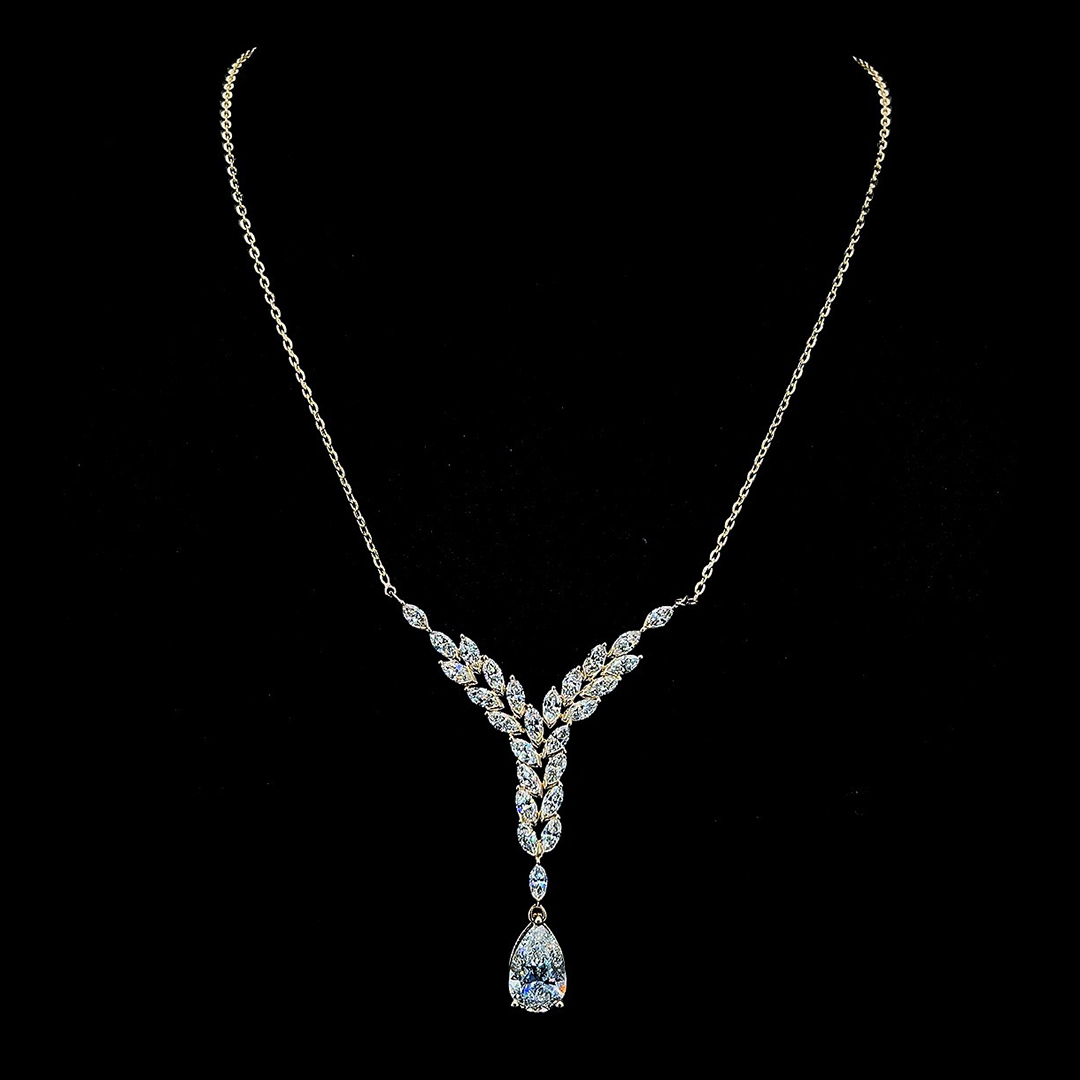 Pear Drop Diamond Necklace